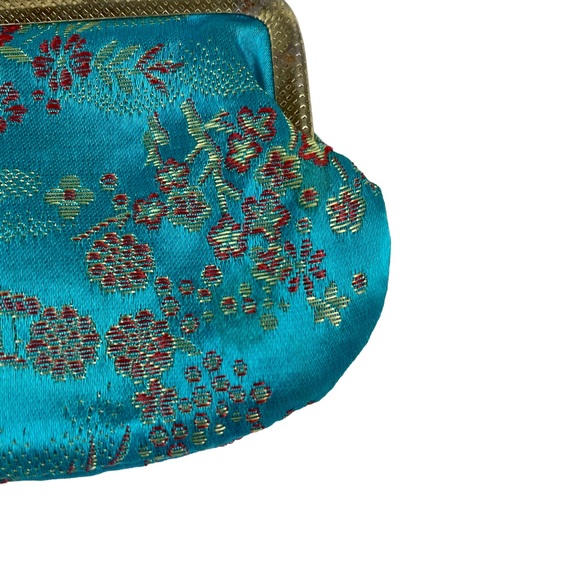 Vintage Pagoda Chinese China Clasp Closing Small Coin Change Purse Wallet Geisha - Picture 3 of 12